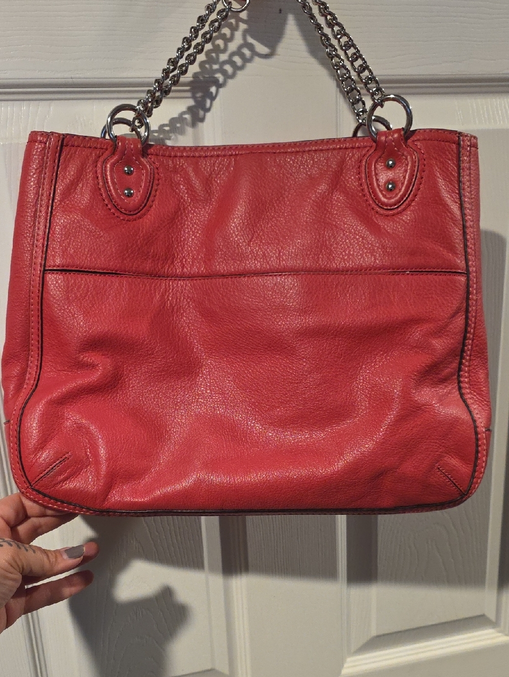 Coach Poppy Pebbled Leather Tote Pink - Picture 6 of 12